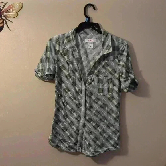 Bongo, blousy, size medium, greens and gray - Picture 2 of 4